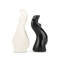 Anissa Kermiche Body Salt & Pepper Shakers Pair (Beige, Black)- Home