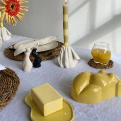 Anissa Kermiche Body Salt & Pepper Shakers Pair (Beige, Black)- Home