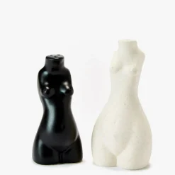 Anissa Kermiche Body Salt & Pepper Shakers Pair (Beige, Black)- Home