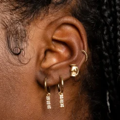 Anissa Kermiche Bronte Dore Trio Hoop Earring- Earrings