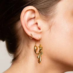 Anissa Kermiche Dangling Drape Earrings (Gold)- Earrings