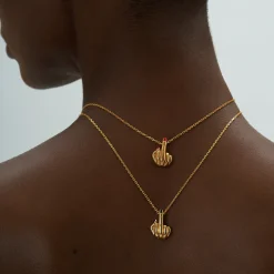 Anissa Kermiche French For Goodnight Necklace (Black)- Necklaces