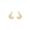 Anissa Kermiche Grande Poire De Feu Earrings (Clear)- Earrings