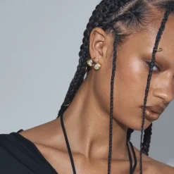 Anissa Kermiche Grande Poire De Feu Earrings (Clear)- Earrings