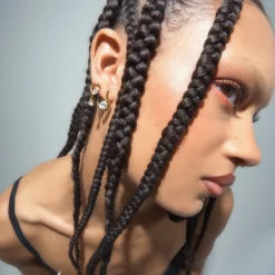 Anissa Kermiche Grande Poire De Feu Earrings (Clear)- Earrings