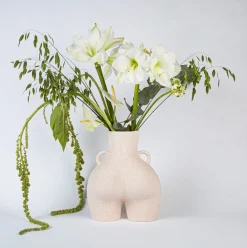 Anissa Kermiche Love Handles Vase (Speckled Beige)- Home