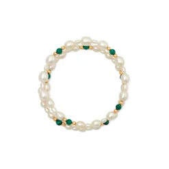 Anissa Kermiche Malachite Pearl Bracelet- Bracelets