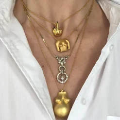 Anissa Kermiche Rubies Boobies Necklace (Sanded)- Necklaces