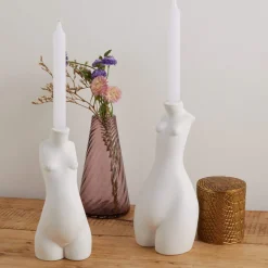 Anissa Kermiche Tit For Tat Candlestick Tall (Matte White)- Home